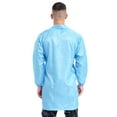 thumbnail image 3 of Hansber Unisex Workshop Uniform Resistant Work Coat Long Sleeve Dustproof Lab Jacket with Cuff Blue S, 3 of 4