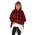thumbnail image 2 of THE COMFY Original JR la Couverture Sherpa Surdimensionnée Originale pour Enfants Vu sur Shark Tank Taille Unique Carreaux Rouges, 2 of 5