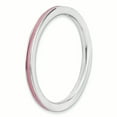 thumbnail image 3 of Sterling Silver Pink Enameled 1.5mm Ring, 3 of 5