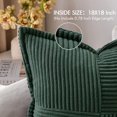 thumbnail image 4 of Fundas de almohada MIULEE decorativas navideñas de 55 x 55 cm, color verde oscuro, 4 of 9