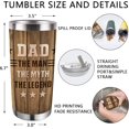 thumbnail image 2 of Best Dad Ever Insulated Vacuum Tumbler with Lid, Father''s Day Gifts for Men Dad Papa Grandpa, Hand in Hand Wood Grain Funny Stainless Steel Double Wall Cup, 20 oz Travel Detachable Straw Mug, 2 of 6