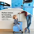 thumbnail image 5 of Kids Ride on Luggage, Toddler Luggage Seat Ride on, Kids Travel Suitcase with Safety Belt, Scooter Suitcase for Kids Ages 6-12 (20“ Blue), 5 of 10