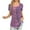 Purple, variant on Fesfesfes Womens Shirts Casual Women Fashion Printed Casual Round-Neck Short Sleeve Loose T-Shirt Blouse Tops Red Tops for Women S(US:4)