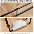 thumbnail image 6 of Standing Towel Racks for Bathroom with Heavy Marble Base, 38" H Towel Rack Stand for Bathroom 2-Tier, Blanket Rack for Bathroom Floor, Matte Black, 6 of 9