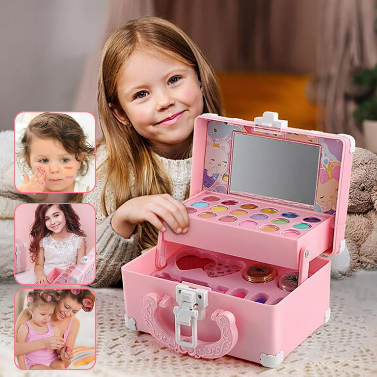  Toysical Kids Makeup Kit for Girl - Real, Non Toxic Kids Makeup  kit with Remover, Washable Toddler Makeup Kit - Princess Birthday Gift  Pretend Play Makeup Vanity for Ages 3 4
