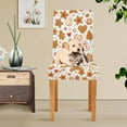 thumbnail image 6 of Christmas Spandex Chair Covers for Dining Room Set of 4, Gingerbread Cookies Parsons Slipcover Xmas Chair Back Cover Kitchen Stretch Printed Chair Protectors Covers, 6 of 6