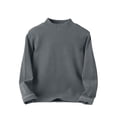 thumbnail image 4 of YOUYEDIAN Boys Turtleneck Long Sleeve Shirts Kids Fleece Mock Neck Base Layer Top Casual Soft Comfy Versatile Sweater Sweatshirt (Dark Gray, 13-14 Years), 4 of 5