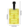 thumbnail image 4 of Luggage Tags for Suitcases, Gold Pineapple Leather Bag Luggage Tags ID Label Tags Privacy Protection Travel Bag Labels, 4 of 6