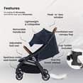 thumbnail image 2 of Capucci Memento Baby Stroller - Lightweight One Hand Auto Fold Compact & Self-Standing, 5 Point Safety Harness, Ample Storage, Suitable for Car Seat, Infant Stroller for Travel - Graphite Gray, 2 of 5