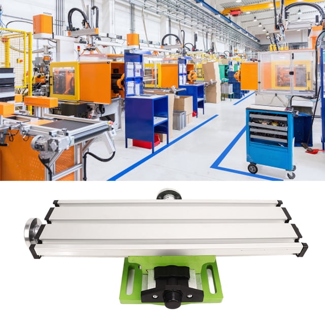 Drill Milling Machine Worktable, Alloy Steel X Y Axes Working Table Multifunctional 3 T Slots for Workshop