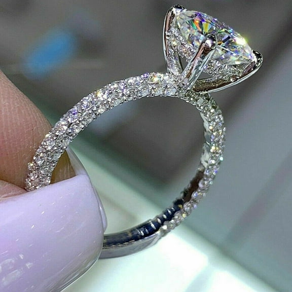 2.20Ct Round Cut Lab-Created Diamond Solitaire Engagement Ring In 925 Sterling Silver