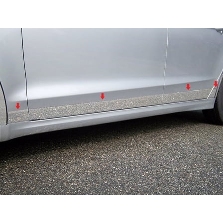 Stainless Steel Rocker Panel Trim 8Pc Fits 2013-2020 Ford Fusion TH53390 QAA