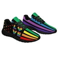 thumbnail image 5 of Unisex Rainbow Sneakers, LGBT Shoes for Men Women Lightweight Breathable Running Shoes Black Size 4, 5 of 7