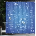 thumbnail image 4 of Ambesonne Science Shower Curtain, Tv Show Theme Chemistry, 69"Wx84"L, Blue and White, 4 of 5
