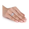 thumbnail image 2 of 2.10 Carat (ctw) Synthetic Moissanite Bridal Engagement Wedding Ring Set in Sterling Silver, 2 of 4