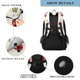 thumbnail image 4 of FORMRS School Backpack 17" Student Travel Bag with Laptop Compartment, Beige Cherry, 4 of 7