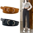 thumbnail image 2 of Fashion Luxury Design  Casual Jeans Belt Waist Strap Student Waistband Leather Belt COFFEE, 2 of 8