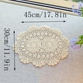 thumbnail image 3 of Mashaouyo Clearance Pure Cotton Woven Retro Rural Photography Props With Elliptical Decorative Table Mats, 3 of 4