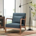 thumbnail image 5 of Aecojoy Accent Chair for Living Room Mid Century Modern Fabric Arm Chair in Blue for Bedroom, 5 of 7