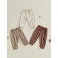 thumbnail image 3 of BemeyourBBs 3 Packs Toddler Baby Boys Girls Harem Pants with Pockets Baggy Cargo Pants Barrel Pants Elastic Waist Balloon Long Pants Boho Muslin Basic Bottoms Hippie Baby Clothes, 3 of 9