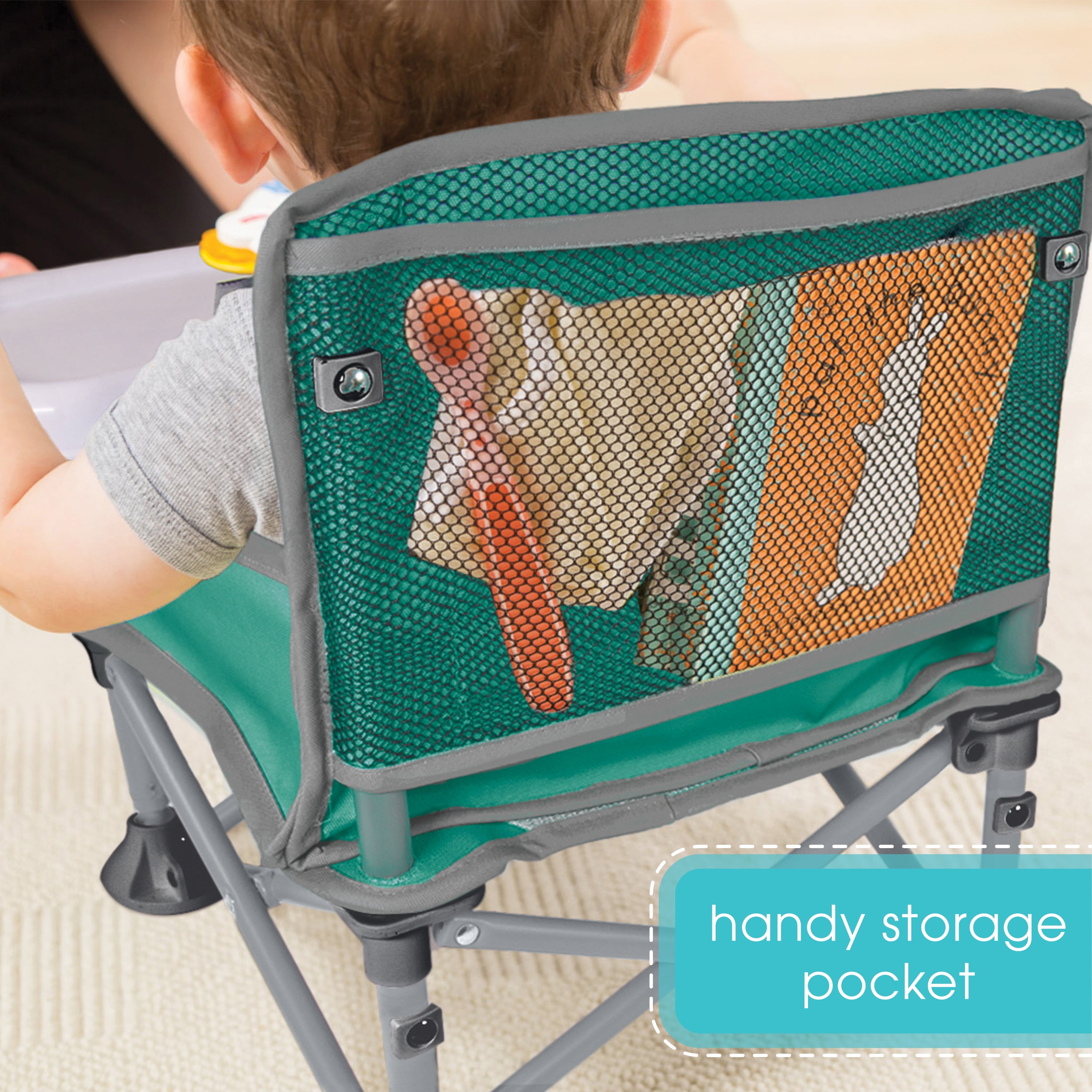Green/Grey Summer Infant Pop and Sit Portable Booster 
