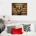 thumbnail image 4 of Nawypu Deer Canvas Wall Art Cabin Home Decor Rustic Elk Portrait Pictures Prints Wildlife Animal Poster Artwork Hunting Wall Decor Christmas Decorations for Living Room Kitchen Bathroom  Ready to hang, 4 of 4
