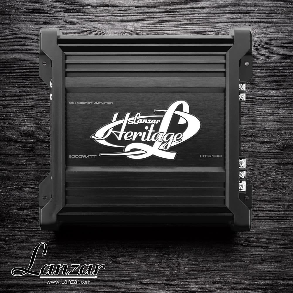 Mono-Block Mosfet Amplifier - 2 Ohm Stable, Heritage Series Amplifier,Low Pass Filter, Chrome RCA Inputs, Power Speaker Terminals, 5 Way Protections with Bass Boost Circuitry - HTG138