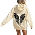 thumbnail image 5 of Puliio Womens Oversized Hoodie Soft Vintage Graphic Print Casual Fall Pullover With Front Pockets, 5 of 8