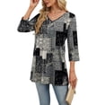 thumbnail image 5 of Wiholl 3/4 Length Sleeve Womens Tops Dressy Casual Plus Size Tunics to Wear with Leggings, 5 of 9