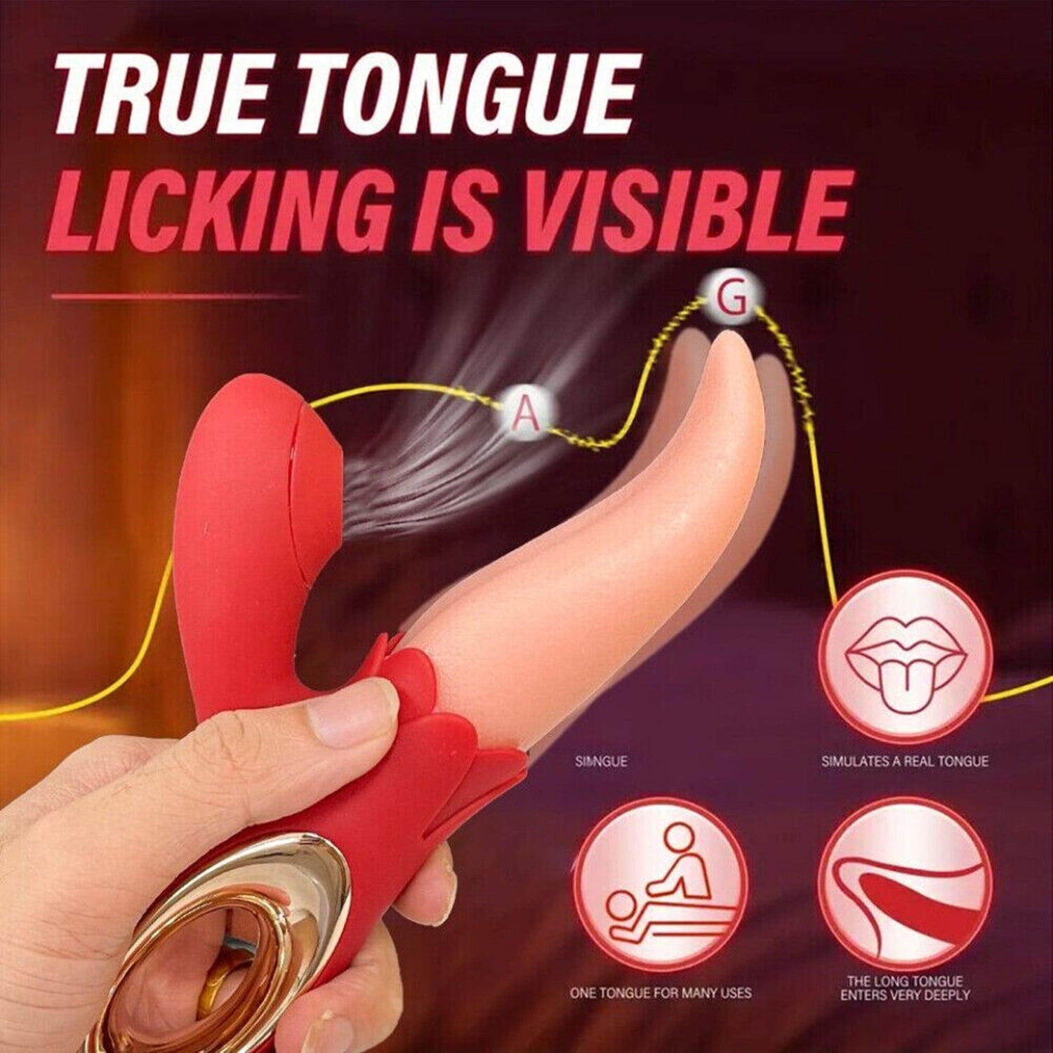 Lkiuynn Tongue Sucking Vibrator, Clit Stimulator Tongue Licking Vibrators for Women,  Adult Sex Toys