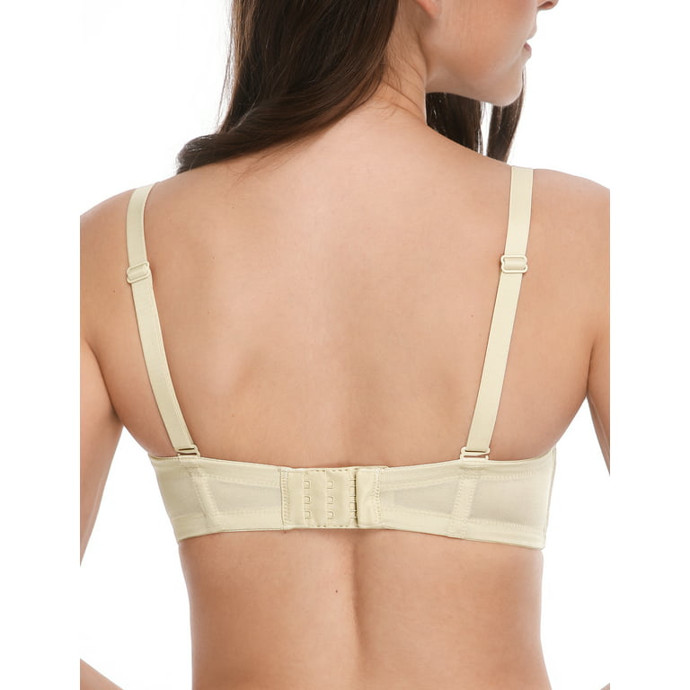 Women's Strapless Plus Size Full Figure Bra Underwire Multiway Contour Bra  