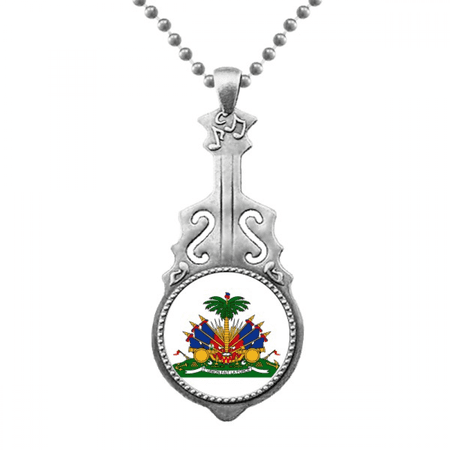 haiti north amenational emblem pendant jewelry music guitar torque hangtag