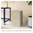 thumbnail image 4 of Pemberly Row 18" Deep 2 Drawer Metal Filing Cabinet Putty/Beige, 4 of 14