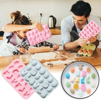 Easter Silicone Chocolate Mold, Egg Rabbit Bunny Shaped Mould for Chocolate Candy Cake Fondant Jelly Pudding Manual Soap Hot Chocolate Cocoa Bombs Making of Easter Party Decoration