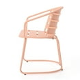 thumbnail image 5 of Monica Outdoor 3 Piece Iron Bistro Set, Matte Coral, 5 of 13