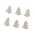 thumbnail image 4 of 6 piezas de árbol de Navidad de madera colgante colgante decoración navideña accesorios de manualidades DIY Arbol Plateado, 4 of 9