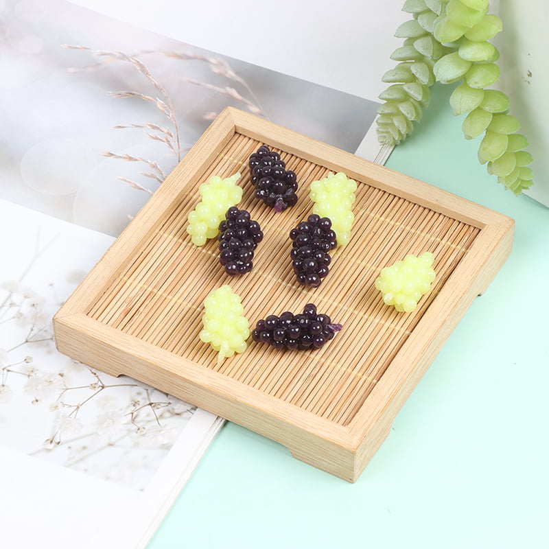 1:12 Doll House Miniature food fruit dish with grape Apple for doll's kitchen  X 