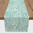 thumbnail image 3 of Creative Products Teal Abstract Waves 16x72 Poly Twill Table Runner, 3 of 3