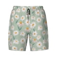 thumbnail image 4 of Lsque Mens Swim Trunks Daisies Flowers Pattern - Bathing Suit Compression Liner - Beach Swim Shorts Swimwear - (S-3XL) - Stretch Quick Dry -Small, 4 of 9