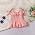 thumbnail image 3 of KPOPLK Baby Toddler Girls Clothes Solid Color Sleeveless Camisole Linen Pants Set Baby Summer Outfits baby views clothing(2-3Y,Pink), 3 of 7