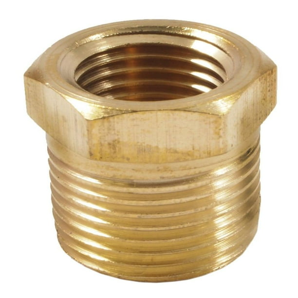 75535 Brass Fitting, Bushing, 1/4Inch Female to 3/8Inch Male NPT, All