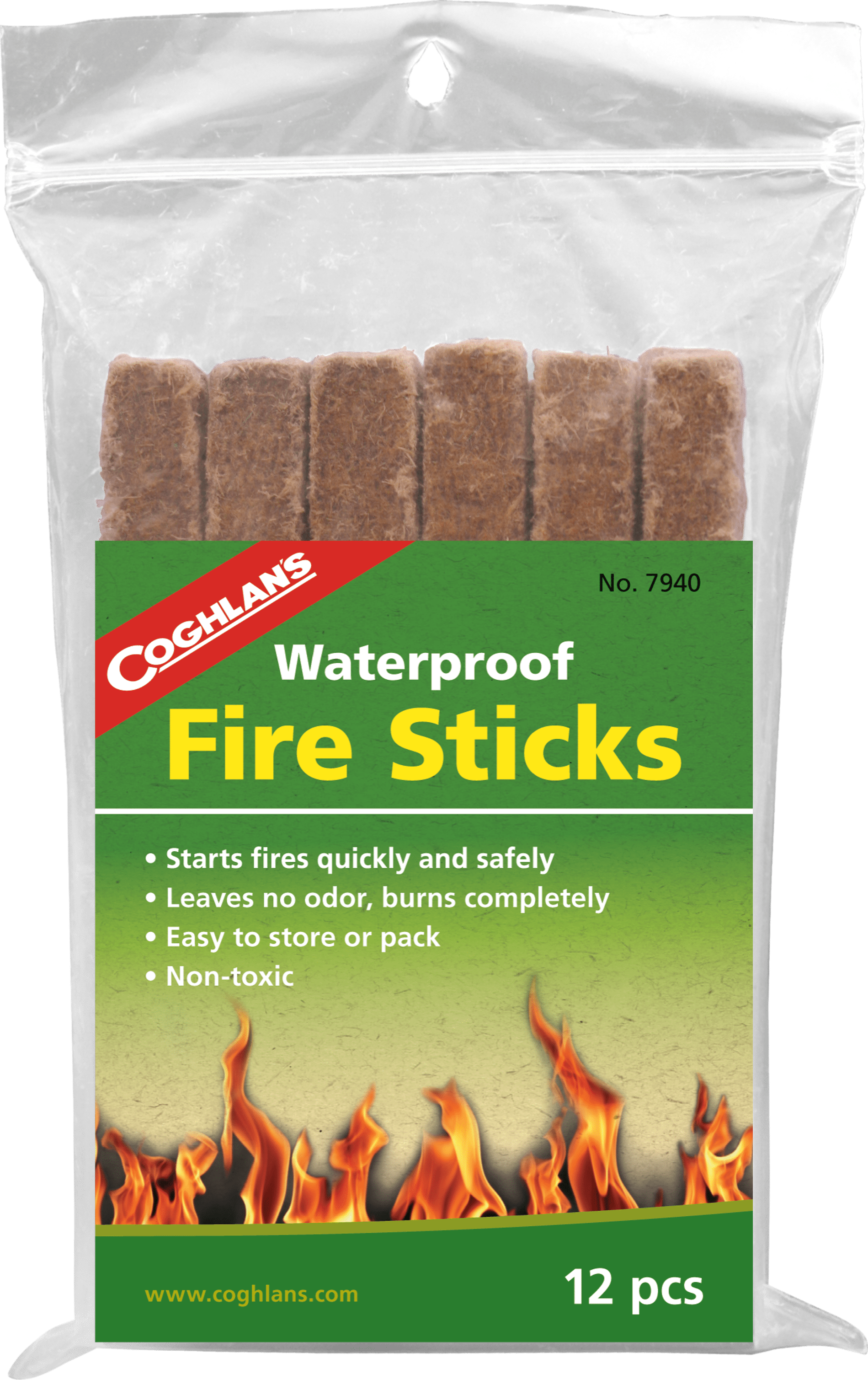 Coghlan's Waterproof Fire Sticks Tinder Emergency Fire Starters 4-Pack of 12 