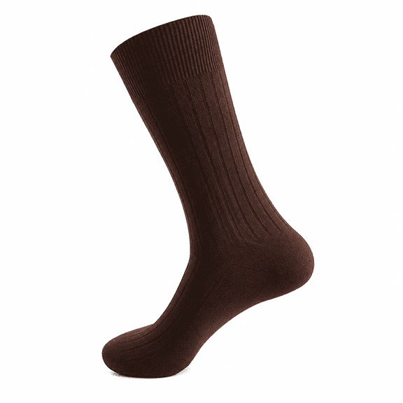 FLORNIX Mens Socks, Mens Dress Socks Autumn Winter Men'S Mid Tube Solid Color Cotton Business Socks for Men Coffee L