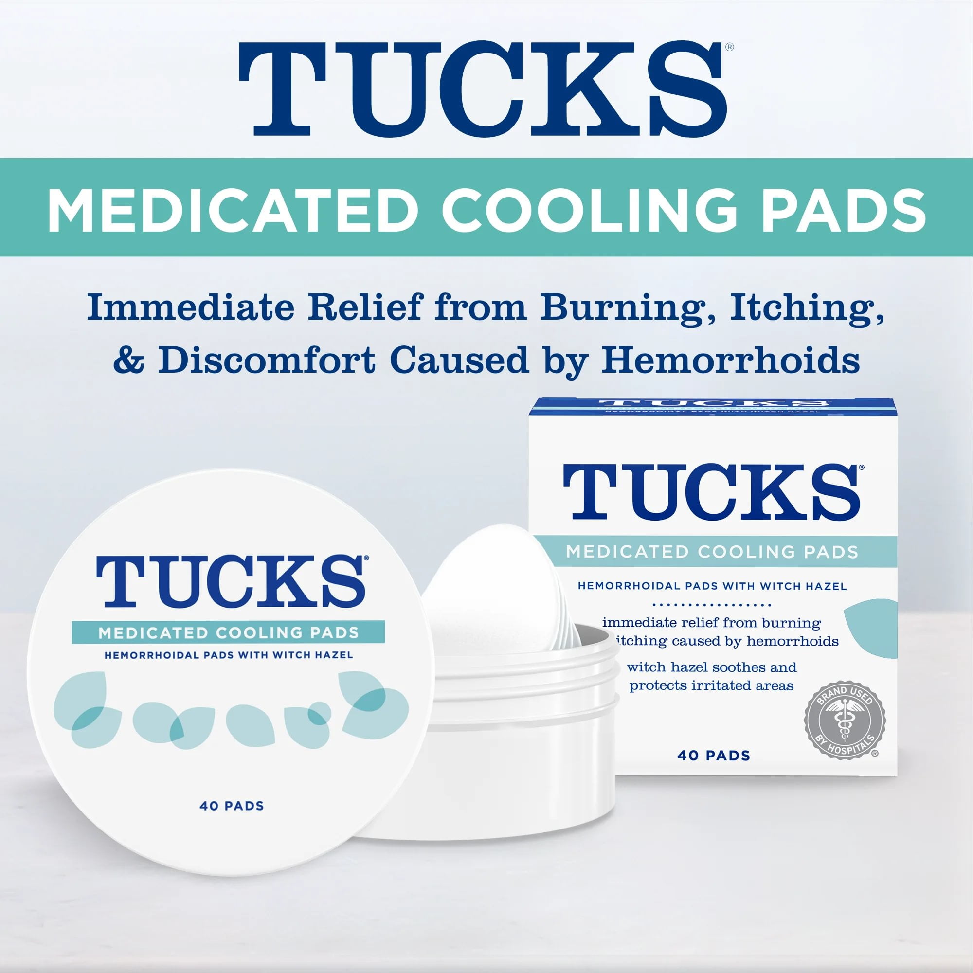 Tucks Medicated Cooling Pads Hemorrhoid Relief, 40 Count