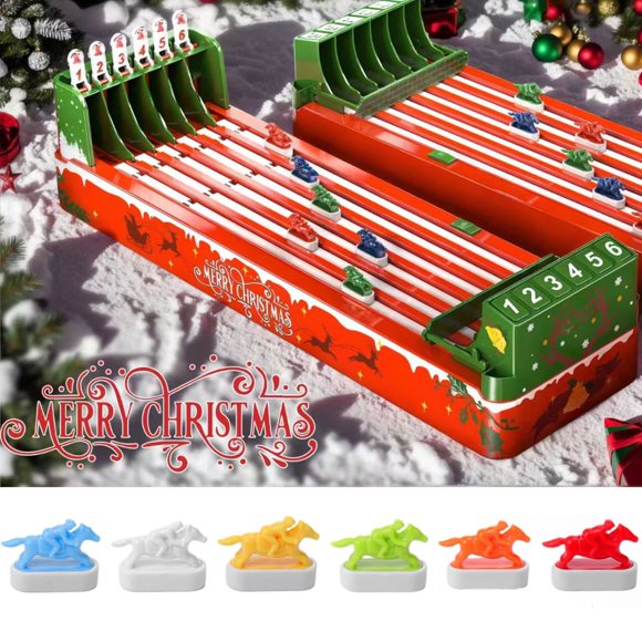 LEEYNEER Clearance Horse Racing Game Electronic 6-Horse Racing Board Game Horse Race Game Board Adult Mini Tabletop Horse Race Game For Family Adults Party Christmas Party Best Gift