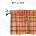 thumbnail image 3 of Orange Plaid Kitchen Curtains Simple Style 54"x18" Fall Thanksgiving Window Valances Autumn Farmhouse Window Treatment Rod Pocket Valances for Living Room Bedroom Decor, 3 of 7