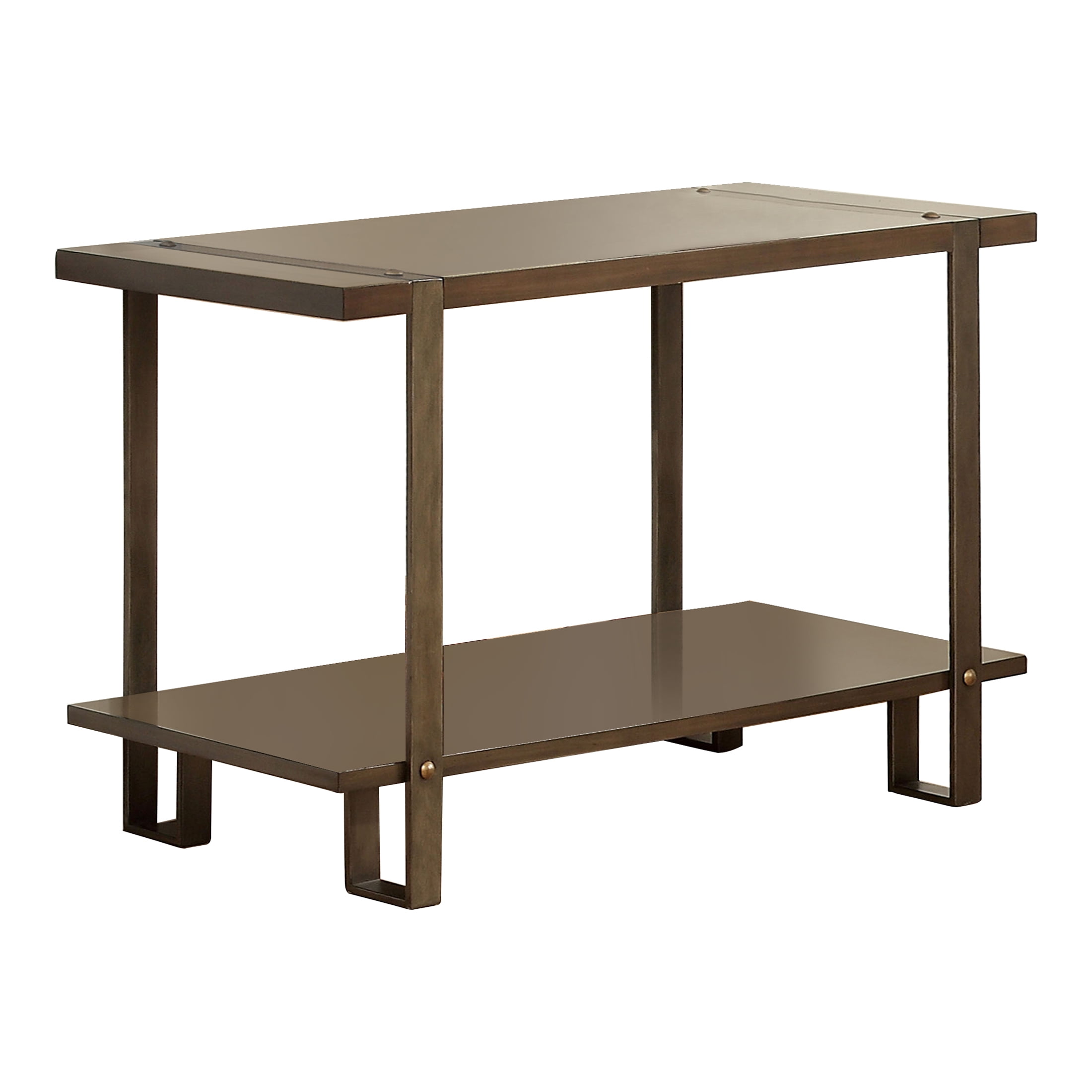 Furniture of America Ganlo 1-Shelf Console Table, Dark Oak