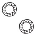 thumbnail image 2 of Youkk Alloy Crank set - Durable Precise Fit Smooth Operation - Guaranteed Compatibility Bicycles Crank 52T black 2Set, 2 of 6