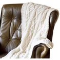 thumbnail image 3 of 100% Irish Merino Wool Plaited Aran Celtic Cream Couch Throw Blanket 40”x 66” by Carraig Donn, 3 of 9