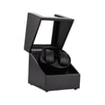 thumbnail image 2 of KLKCMS Automatic Watch Winder PU Leather Single Winding Box Display USB Organizer Watch B, 2 of 9